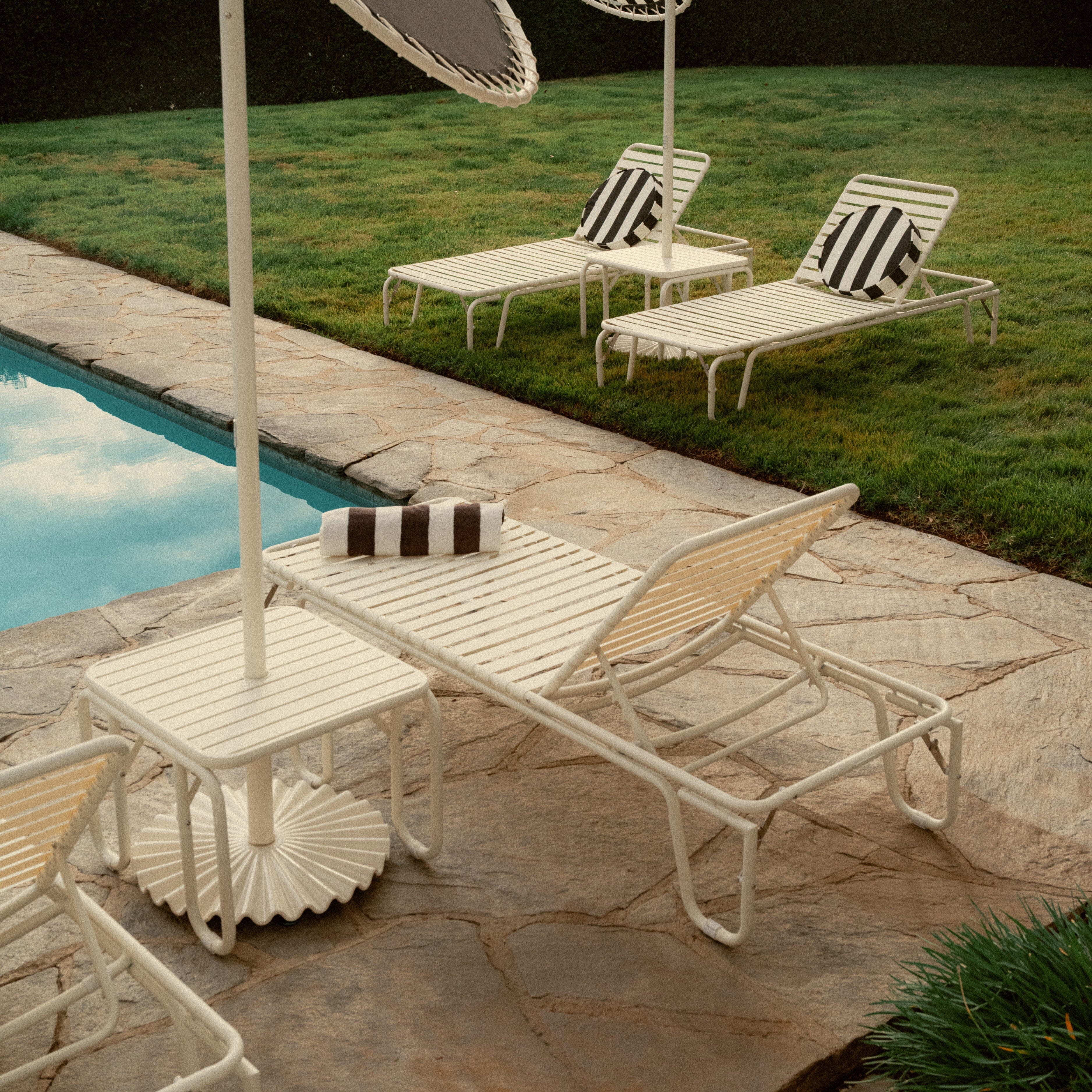 The Sunliner Side Table - Antique White Sunliner Side Table Business & Pleasure Co.