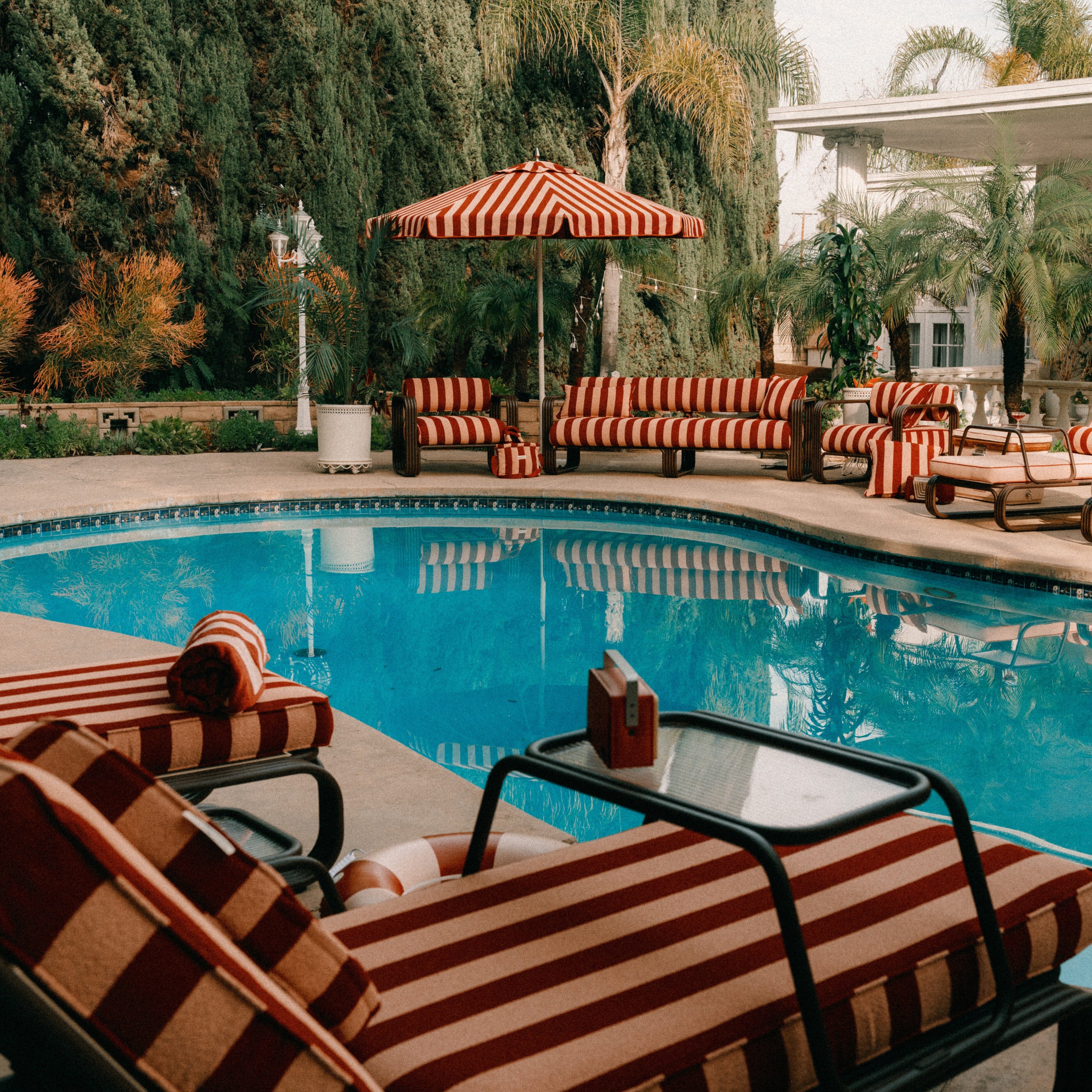 Contini Sun Lounger Kit - Merlot & Terry Terracotta Stripe Contini Sun Lounger Kit Business & Pleasure Co.