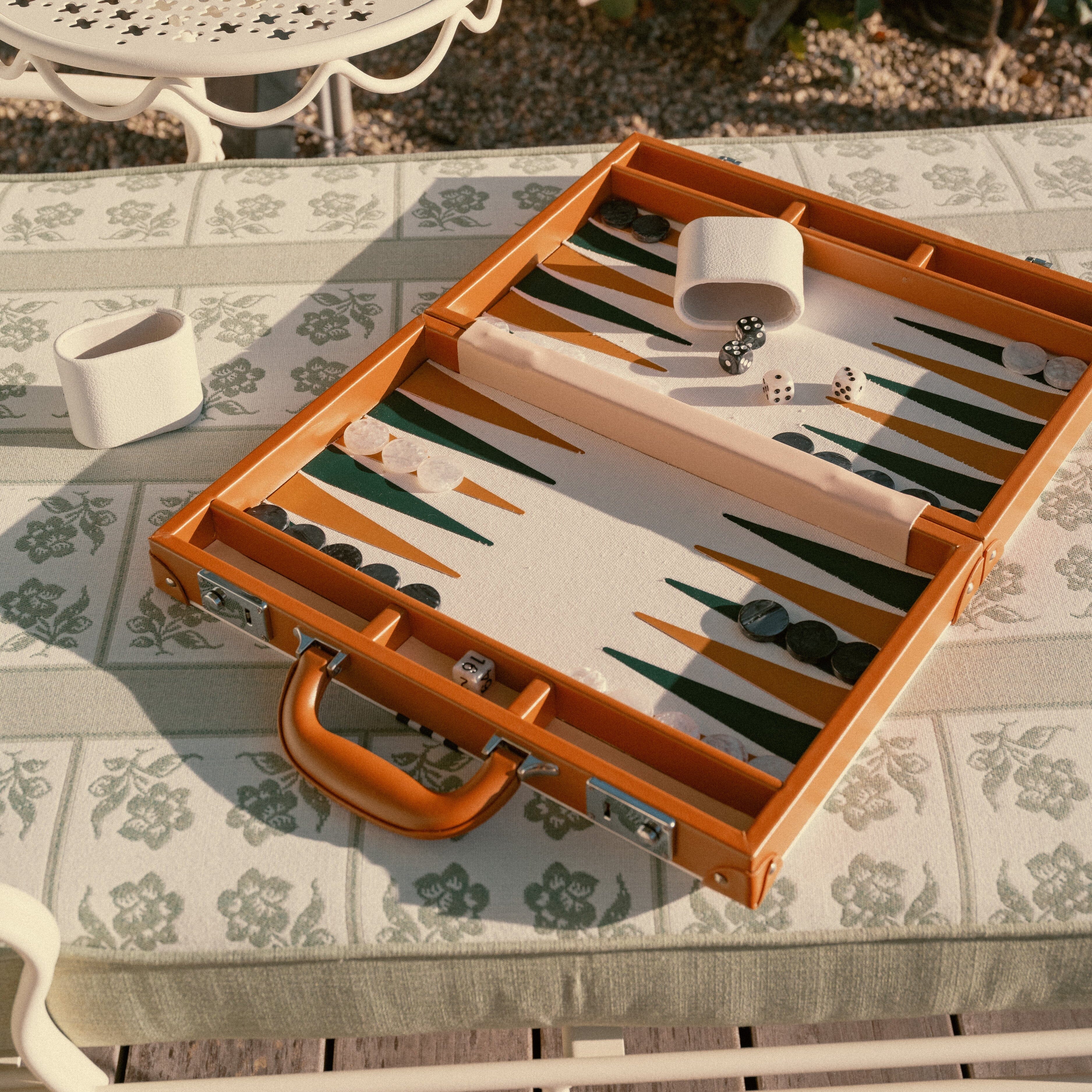 The Backgammon Set - Antique White Backgammon Set Business & Pleasure Co.