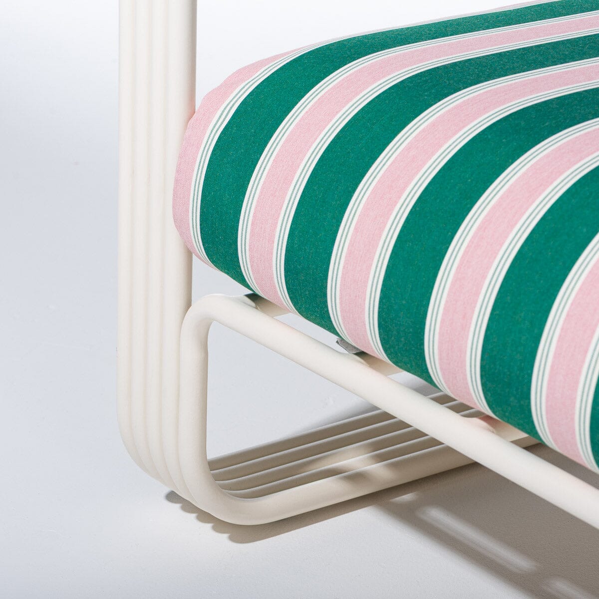 Contini Accent Chair in Bistro Green Stripe Antique White Frame Contini Accent Chair Kit Business & Pleasure Co.