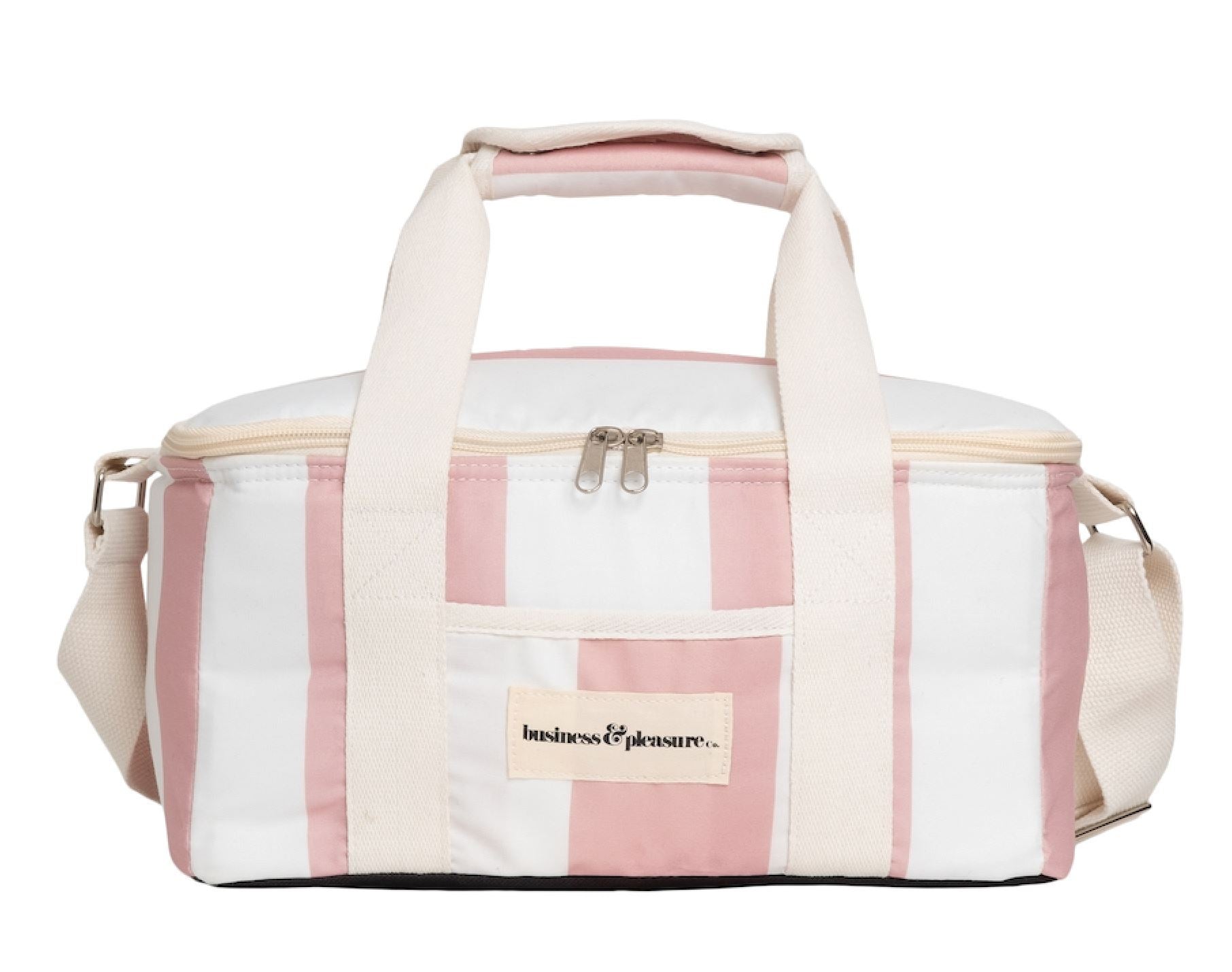 The Holiday Cooler Bag - Pink Capri Stripe Holiday Cooler Business & Pleasure Co 