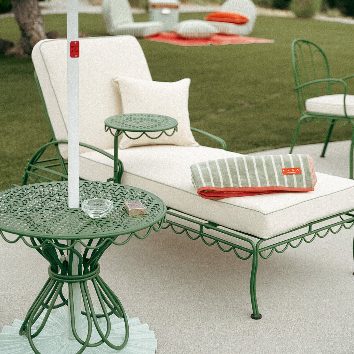 The Al Fresco Sun Lounger Cushion - Elsa Cream Al Fresco Sun Lounger Cushions Business & Pleasure Co.