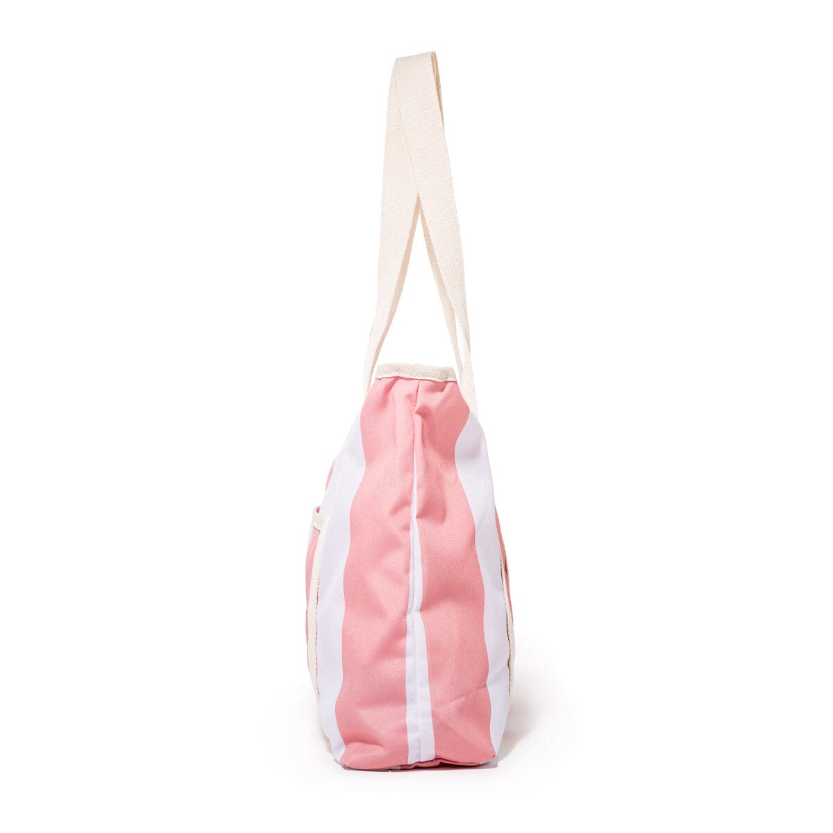 The Volcano Beach Bag - Strawberry Daiquiri Stripe Beach Bag Business & Pleasure Co