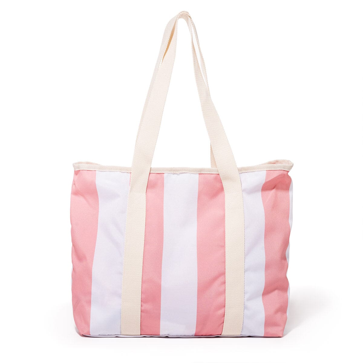 The Volcano Beach Bag - Strawberry Daiquiri Stripe Beach Bag Business & Pleasure Co