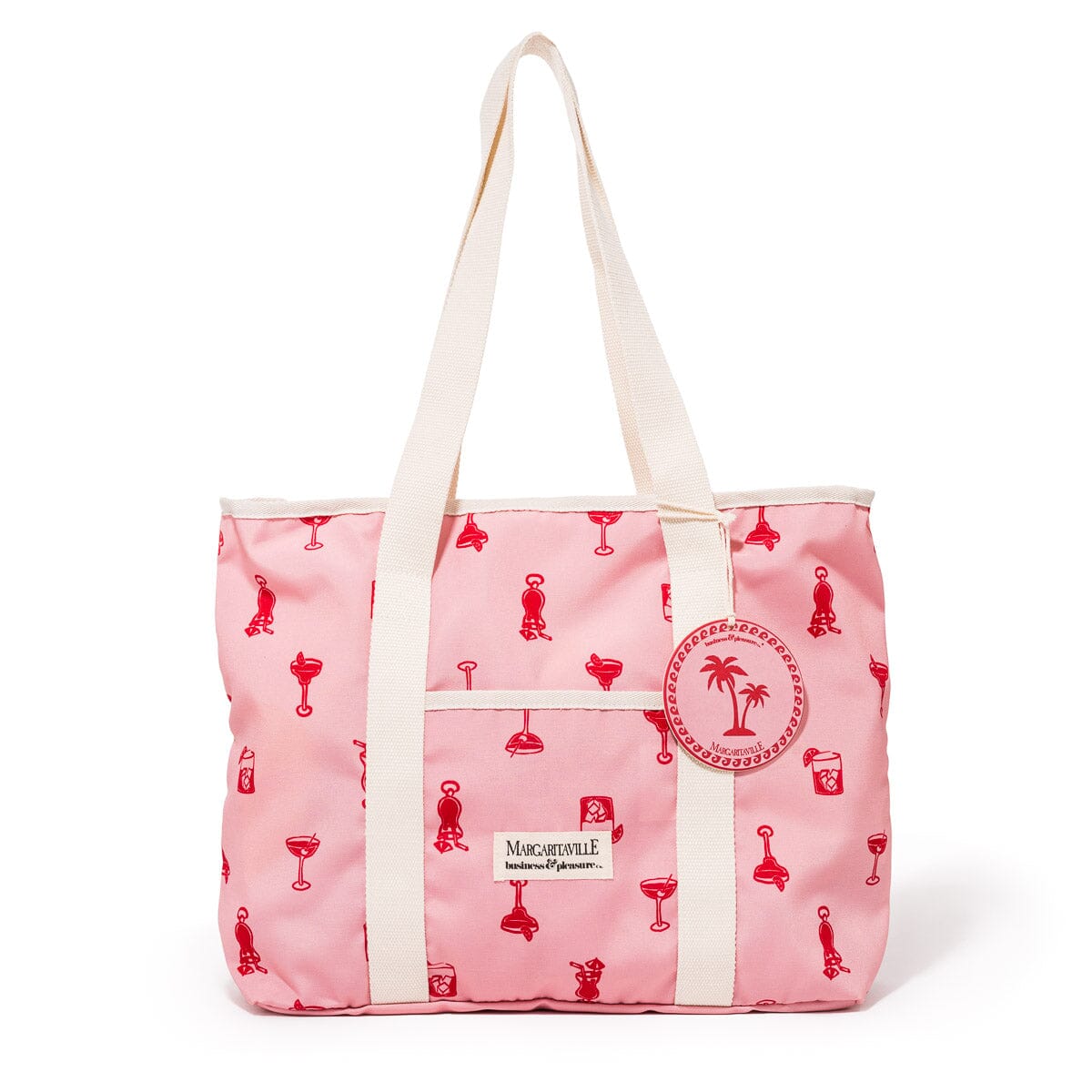 The Volcano Beach Bag - Strawberry Daiquiri Marg Beach Bag Business & Pleasure Co