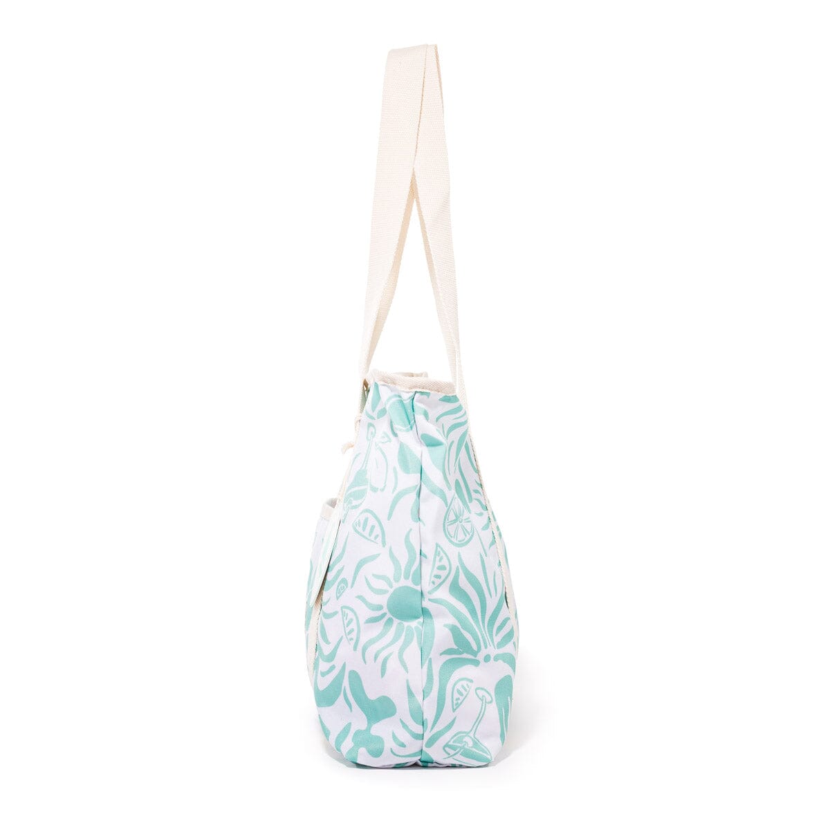 The Volcano Beach Bag - Last Mango Green Tiki Beach Bag Business & Pleasure Co