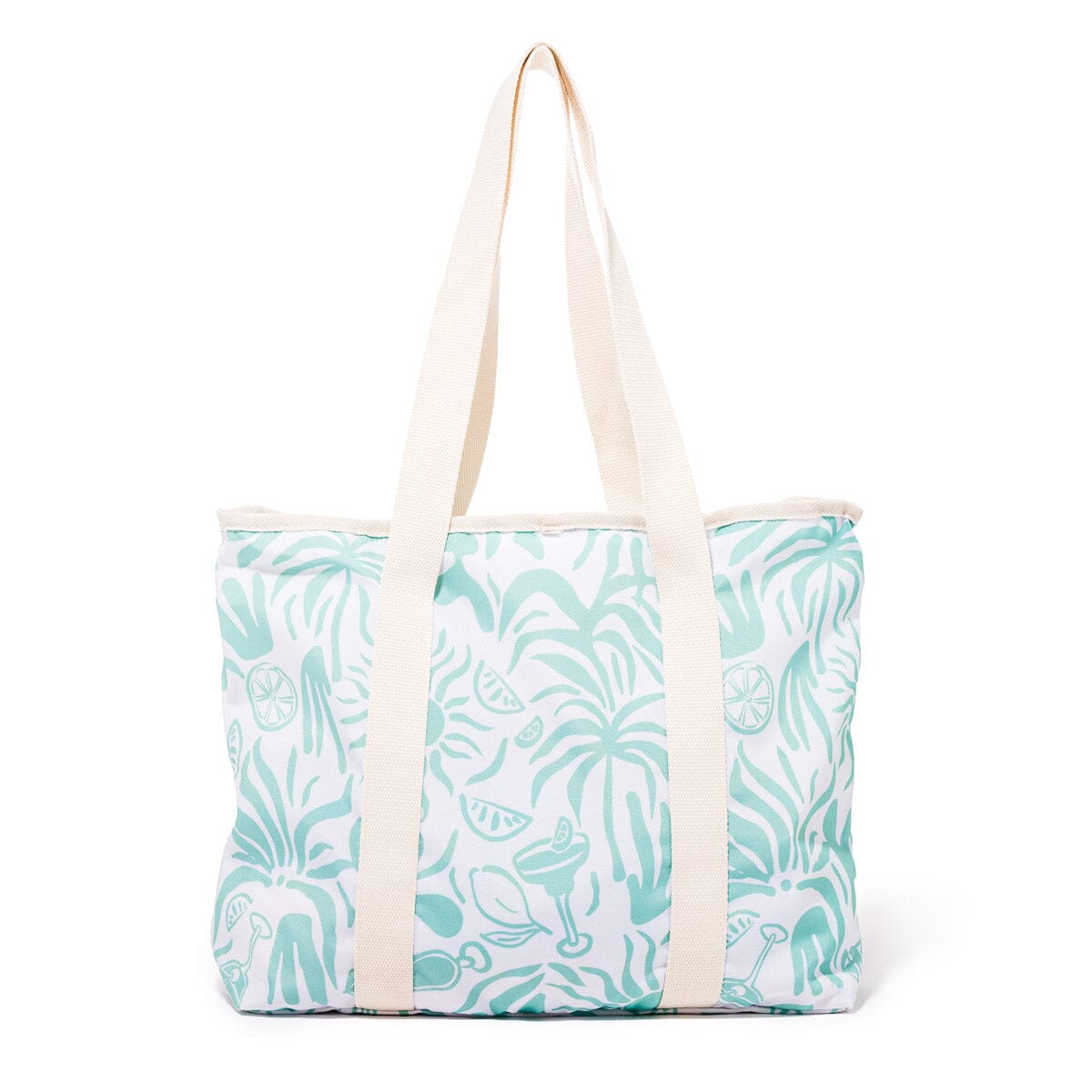 The Volcano Beach Bag - Last Mango Green Tiki Beach Bag Business & Pleasure Co