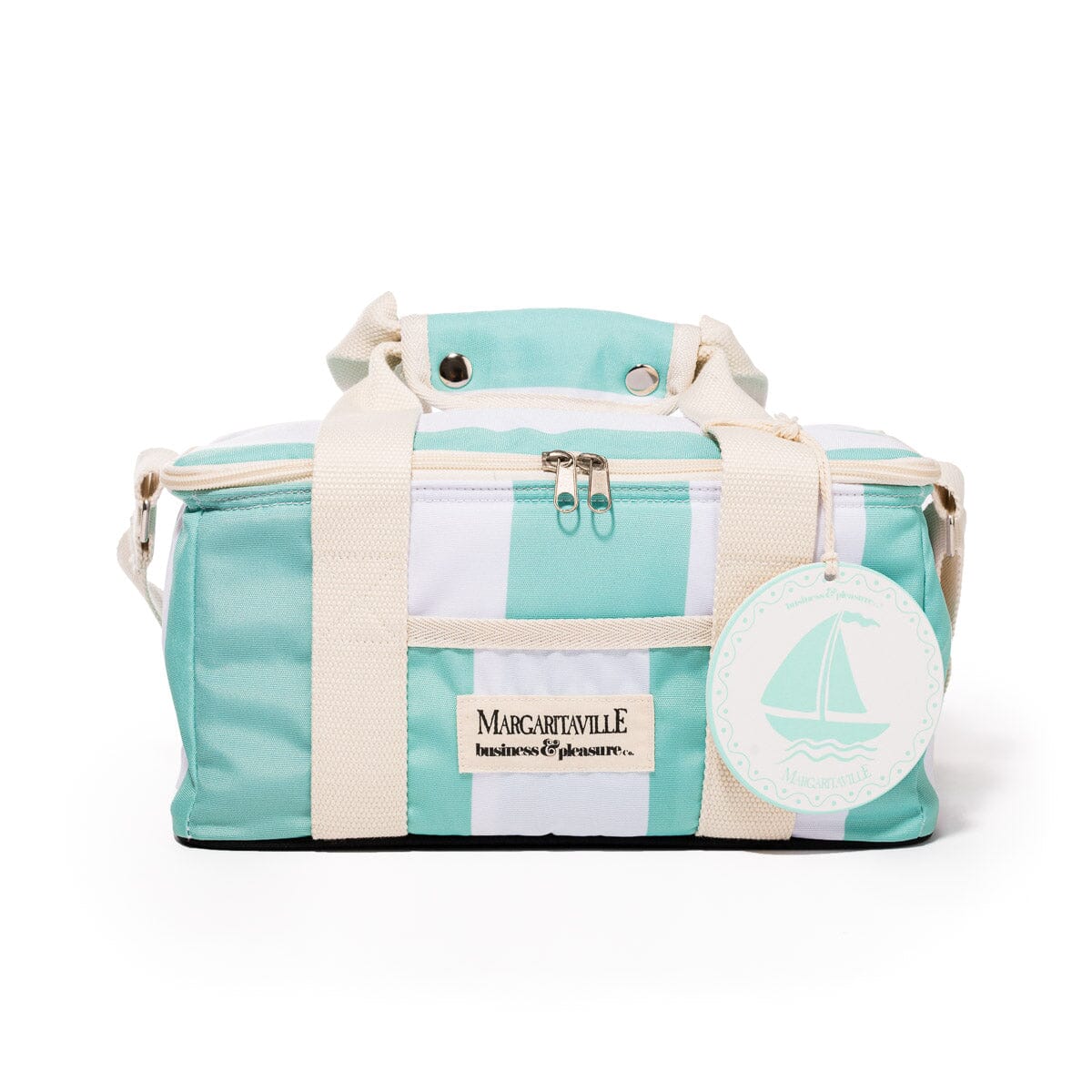 The Volcano Cooler Bag - Last Mango Green Stripe Volcano Cooler Bag Business & Pleasure Co
