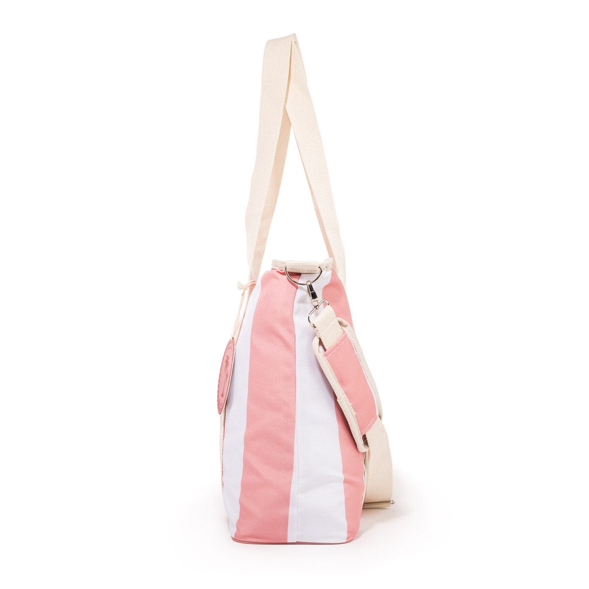 The Volcano Cooler Tote Bag - Strawberry Daiquiri Stripe Volcano Cooler Tote Bag Business & Pleasure Co