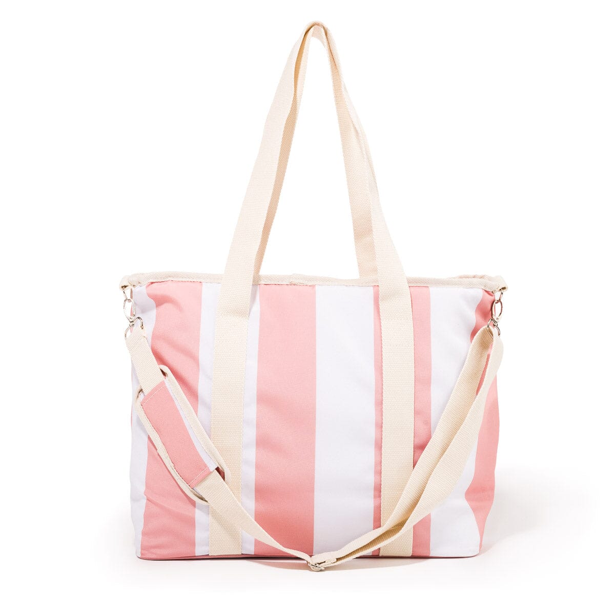 The Volcano Cooler Tote Bag - Strawberry Daiquiri Stripe Volcano Cooler Tote Bag Business & Pleasure Co