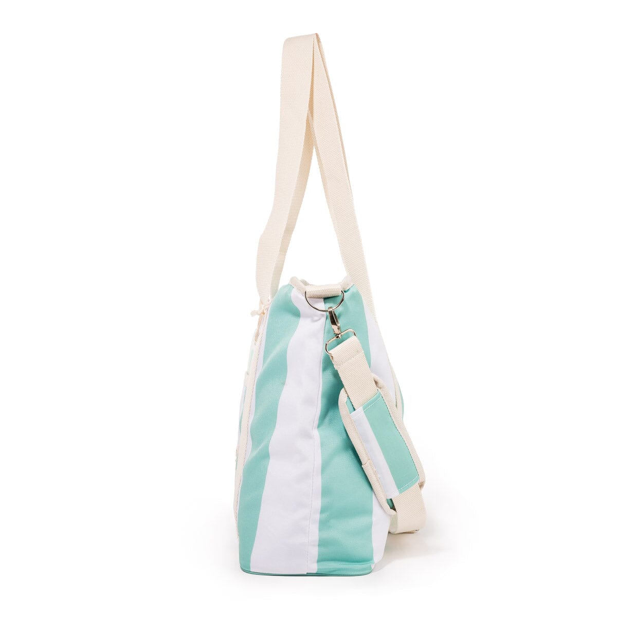 The Volcano Cooler Tote Bag - Last Mango Green Stripe Volcano Cooler Tote Bag Business & Pleasure Co