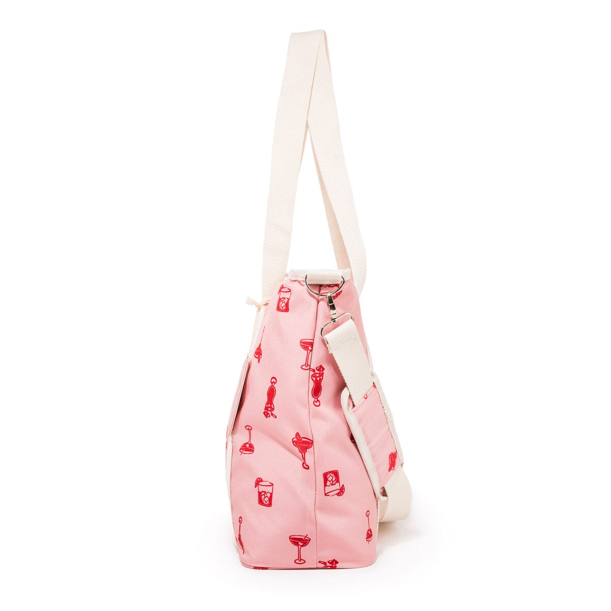 The Volcano Cooler Tote Bag - Strawberry Daiquiri Marg Volcano Cooler Tote Bag Business & Pleasure Co