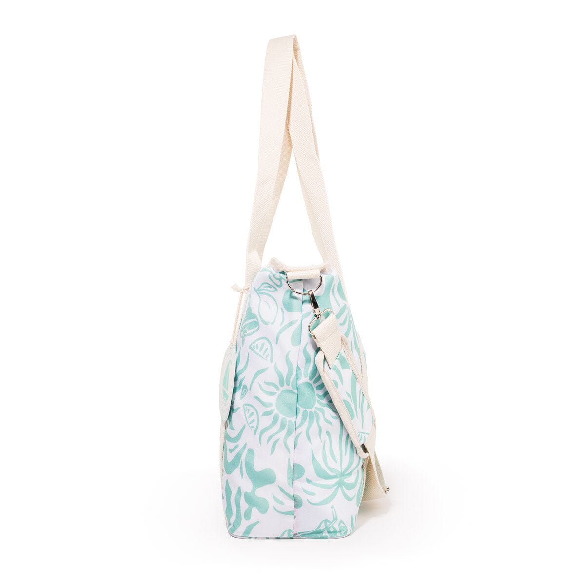 The Volcano Cooler Tote Bag - Last Mango Green Tiki Volcano Cooler Tote Bag Business & Pleasure Co