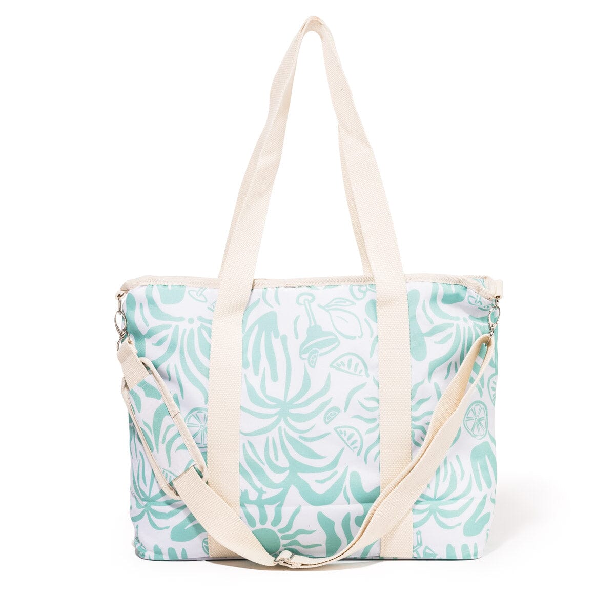 The Volcano Cooler Tote Bag - Last Mango Green Tiki Volcano Cooler Tote Bag Business & Pleasure Co