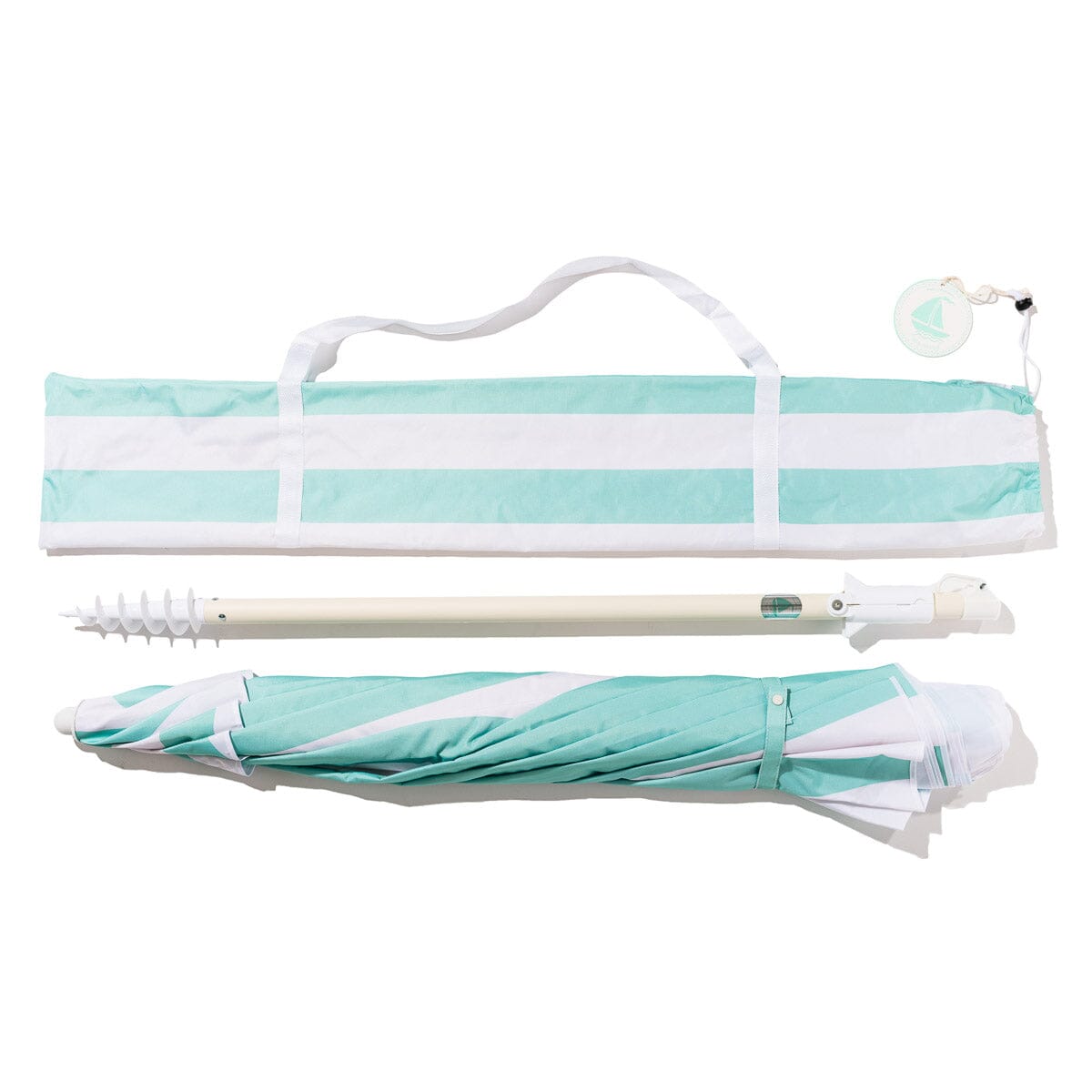 The Mañana Umbrella - Last Mango Green Stripe Mañana Umbrella Business & Pleasure Co