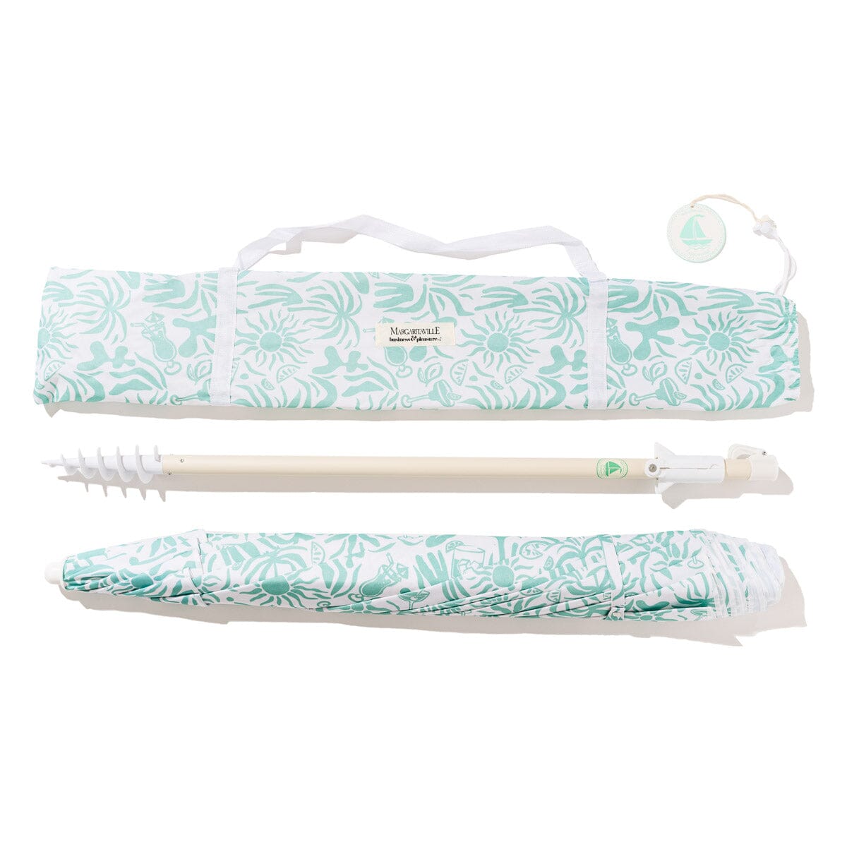 The Mañana Umbrella - Last Mango Green Tiki Mañana Umbrella Margaritaville by B&P Co.