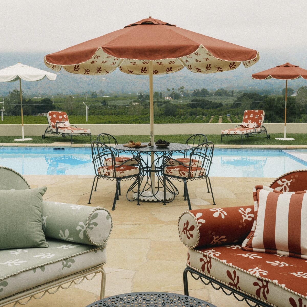 The Al Fresco Dining Chair Cushion - Benoît Le Sirenuse Jacquard Al Fresco Chair Cushion Business & Pleasure Co.