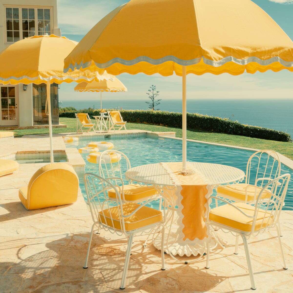 The Al Fresco Chair Cushion - Rivie Mimosa Al Fresco Chair Cushion Business & Pleasure Co.