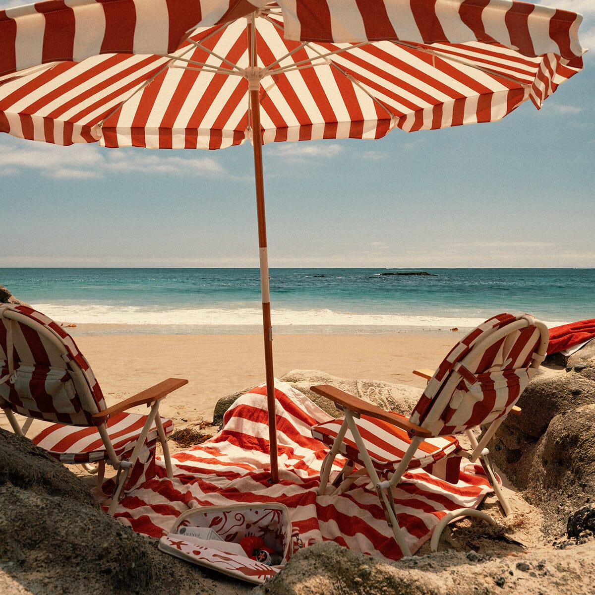The Amalfi Umbrella - Crew Le Sirenuse Stripe Amalfi Umbrella Business & Pleasure Co.