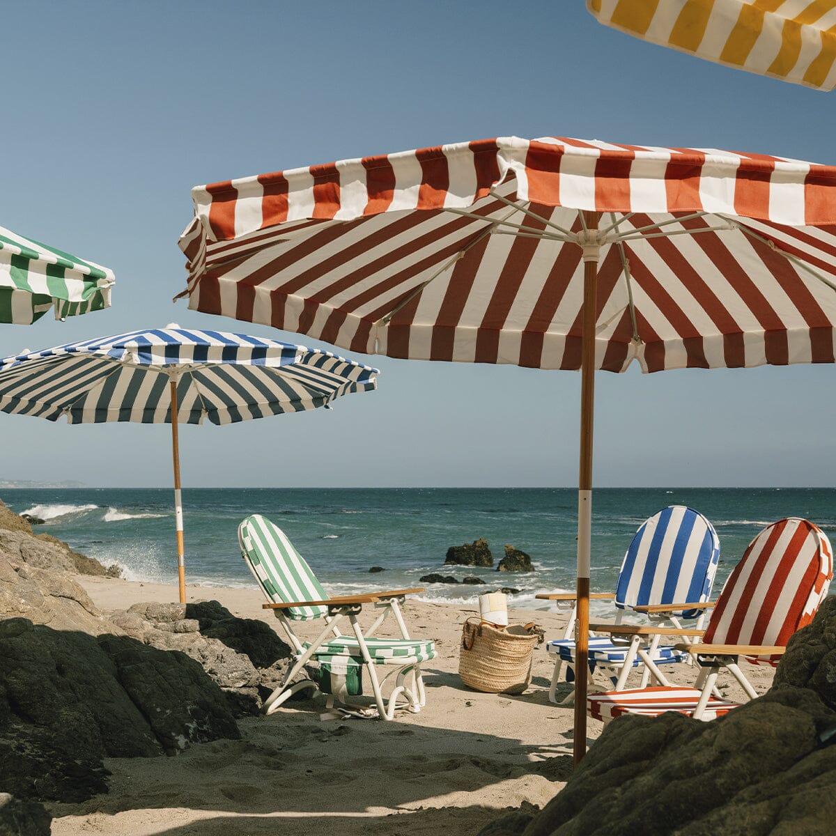 The Amalfi Umbrella - Crew Le Sirenuse Stripe Amalfi Umbrella Business & Pleasure Co.