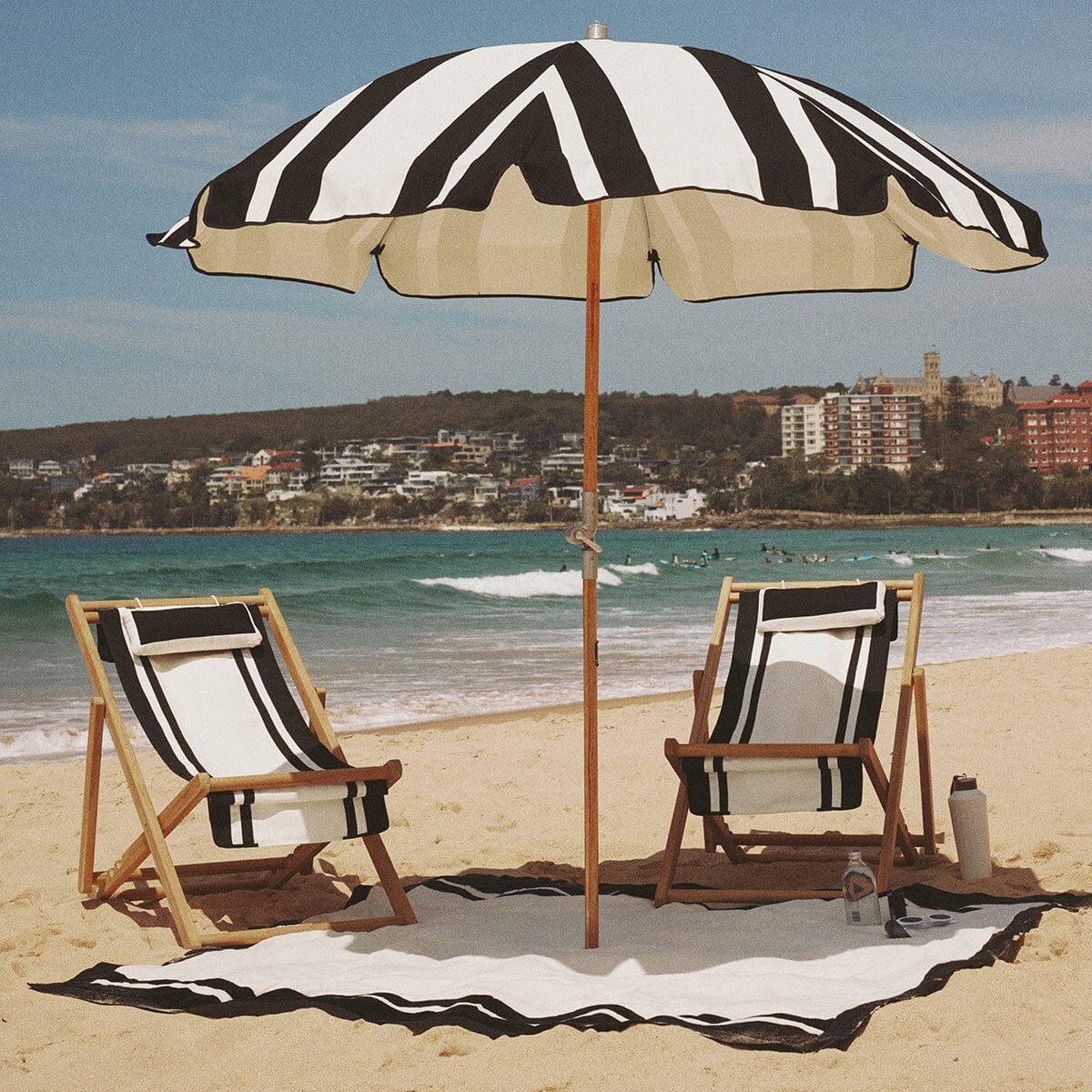 The Beach Blanket - Coco Republic - Black White Beach Blanket Business & Pleasure Co.