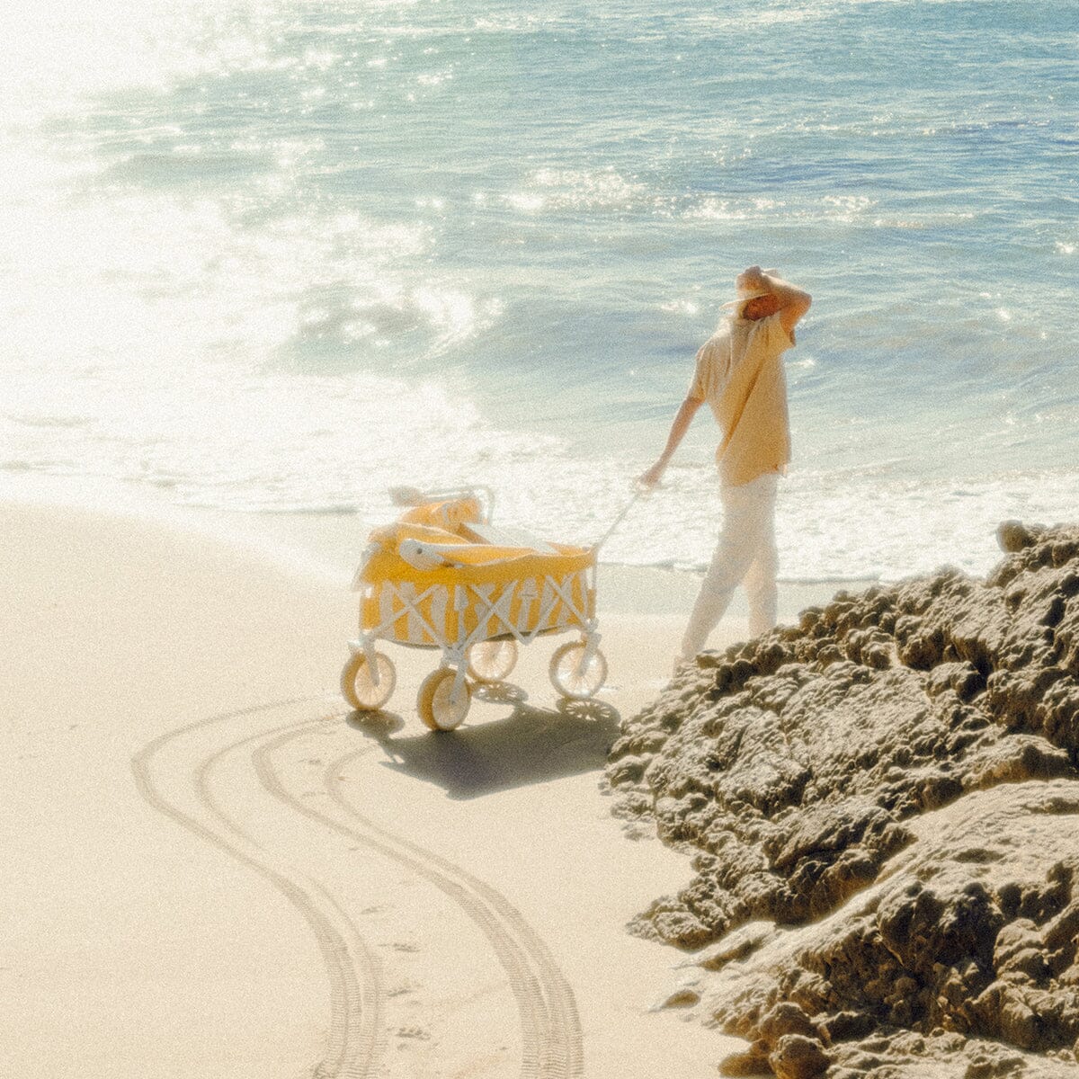 The Beach Cart - Crew Mimosa Yellow Stripe Beach Cart Business & Pleasure Co.