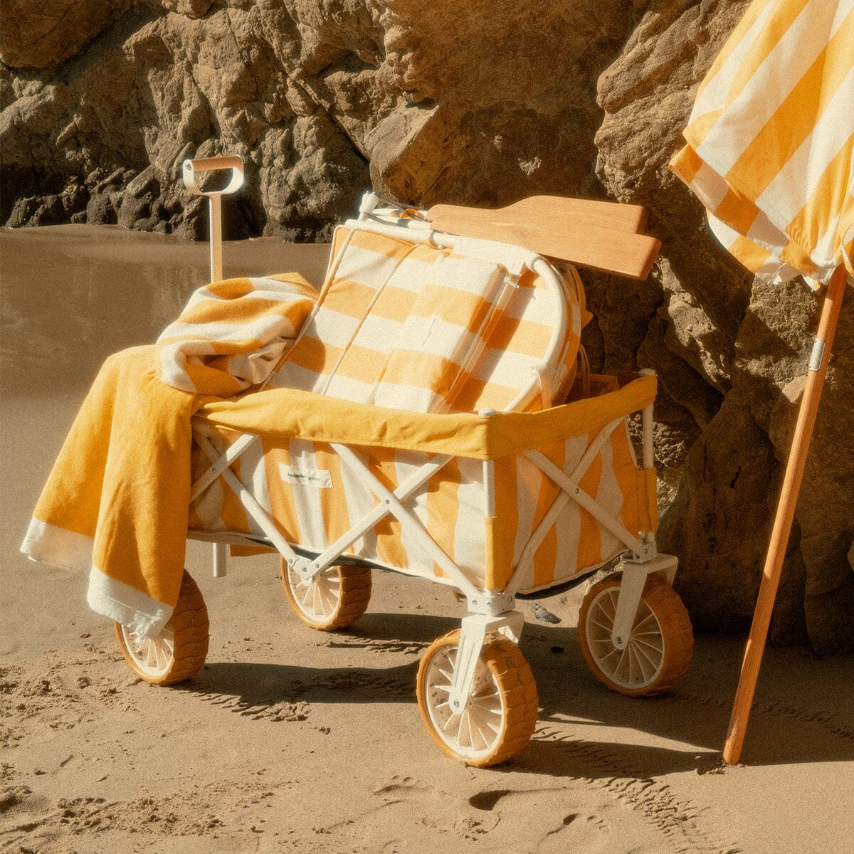 The Beach Cart - Crew Mimosa Yellow Stripe Beach Cart Business & Pleasure Co.