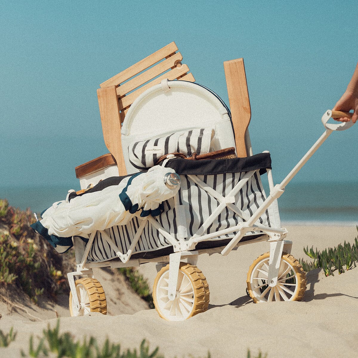 The Beach Cart - Monaco Black Stripe Beach Cart Business & Pleasure Co
