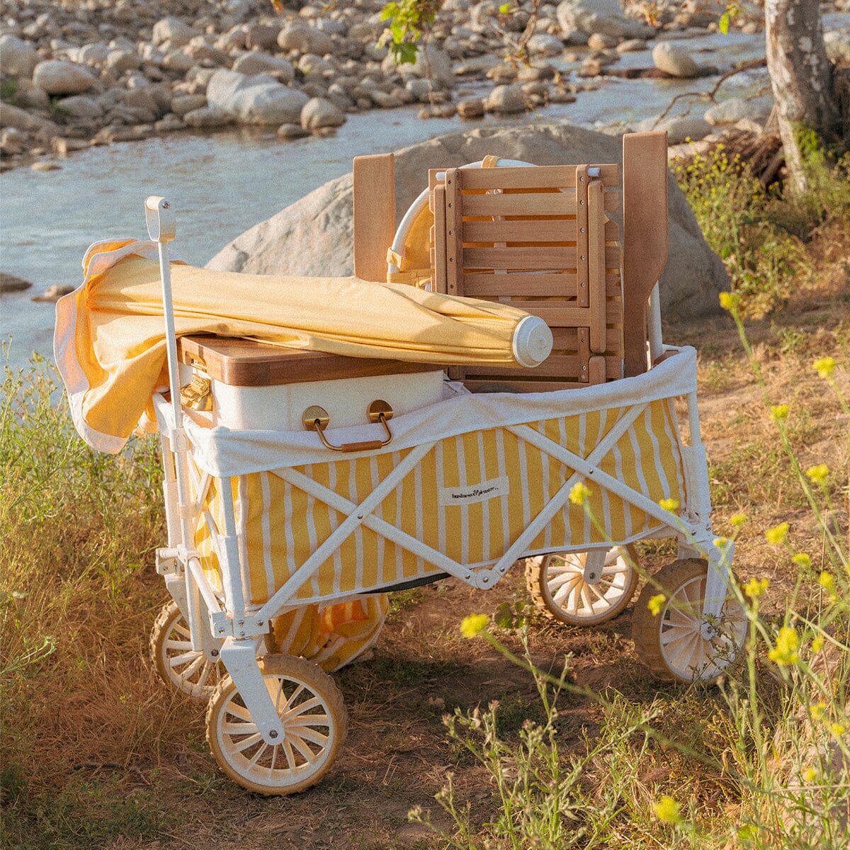 The Beach Cart - Monaco Mimosa Stripe Beach Cart Business & Pleasure Co