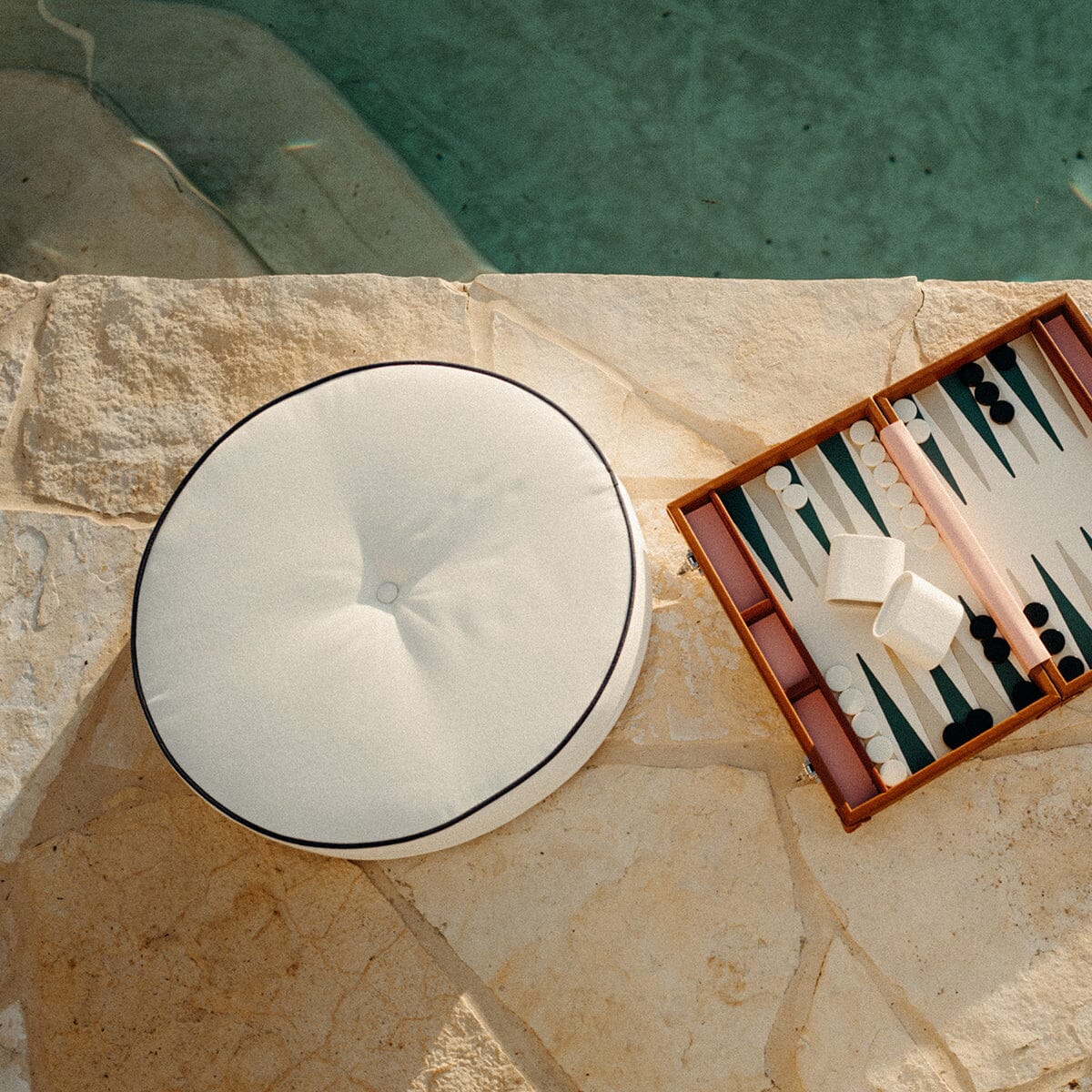 The Circular Pillow - Rivie White Circular Pillow Business & Pleasure Co