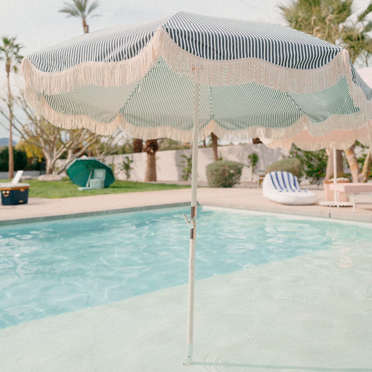 The Club Umbrella - Lauren's Navy Stripe Club Umbrella Business & Pleasure Co.