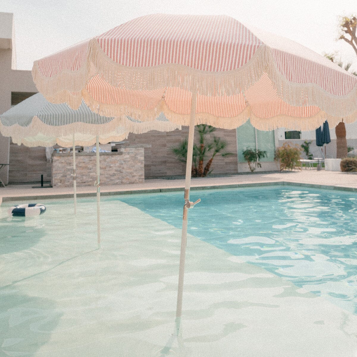 The Club Umbrella - Lauren's Pink Stripe Club Umbrella Business & Pleasure Co.