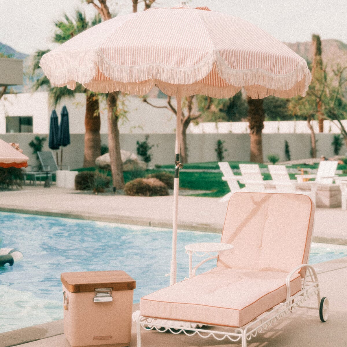 The Club Umbrella - Lauren's Pink Stripe Club Umbrella Business & Pleasure Co.