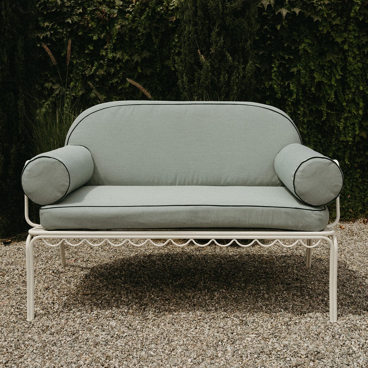 The Al Fresco Love Seat Cushion Cover Set - Rivie Green Al Fresco Love Seat Cushion Set Business & Pleasure Co.