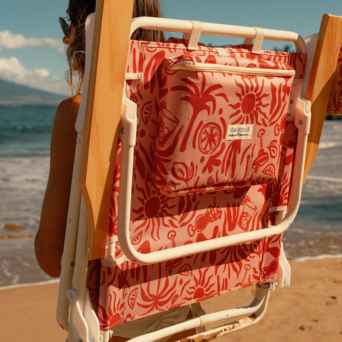 The Mañana Chair - Strawberry Daiquiri Tiki Mañana Beach Chair Margaritaville by B&P Co.