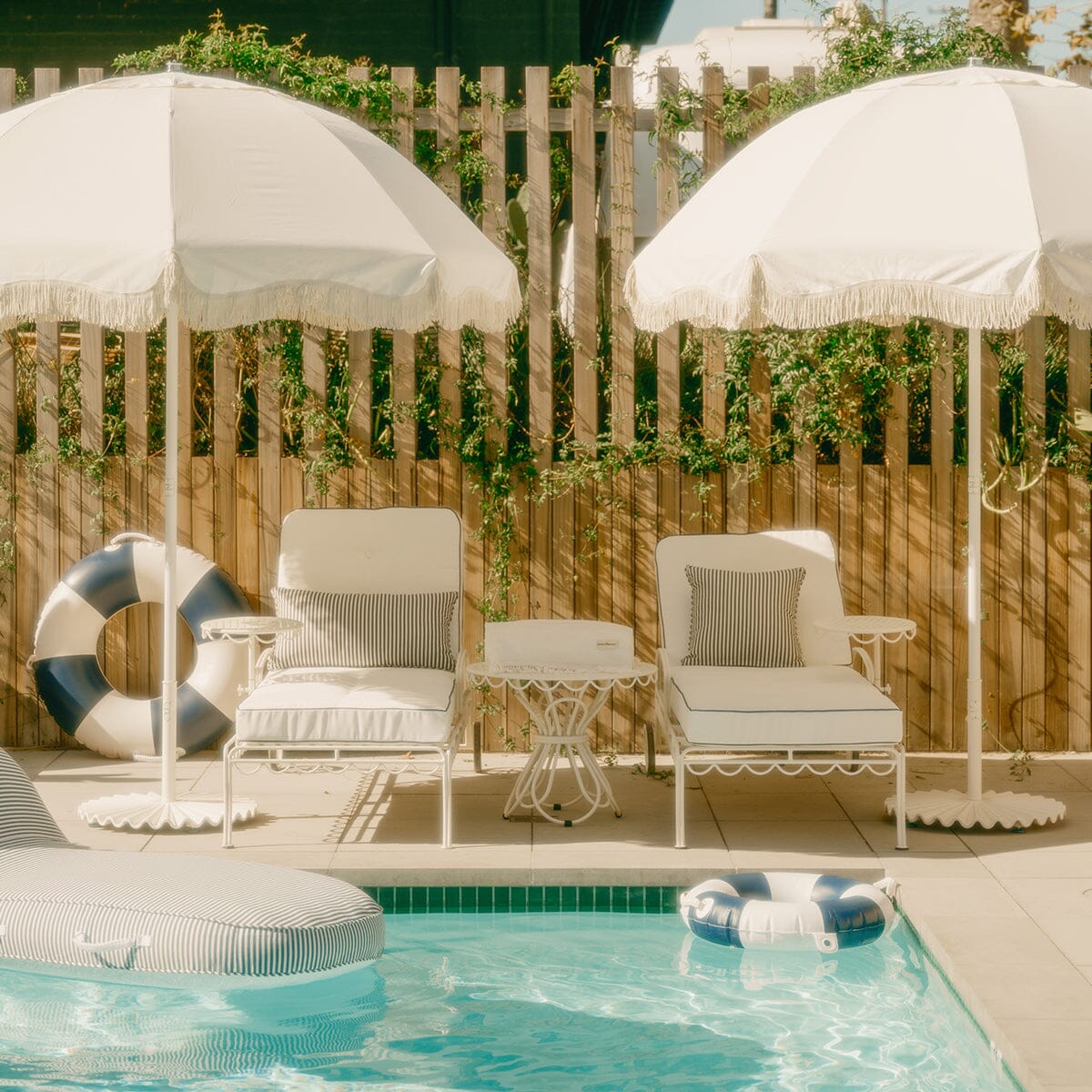 The Patio Umbrella - Antique White Patio Umbrella Business & Pleasure Co.