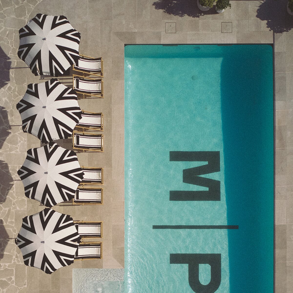 The Premium Beach Umbrella - Coco Republic - Black White Premium Beach Umbrella Business & Pleasure Co.