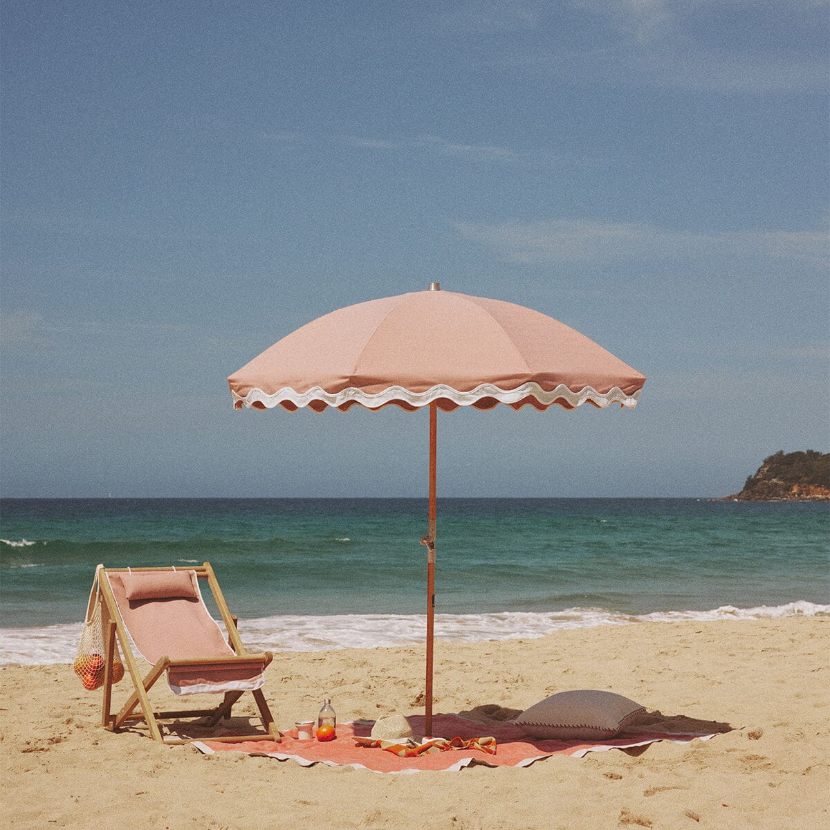 The Premium Beach Umbrella - Coco Republic - Coral Natural Premium Beach Umbrella Business & Pleasure Co.