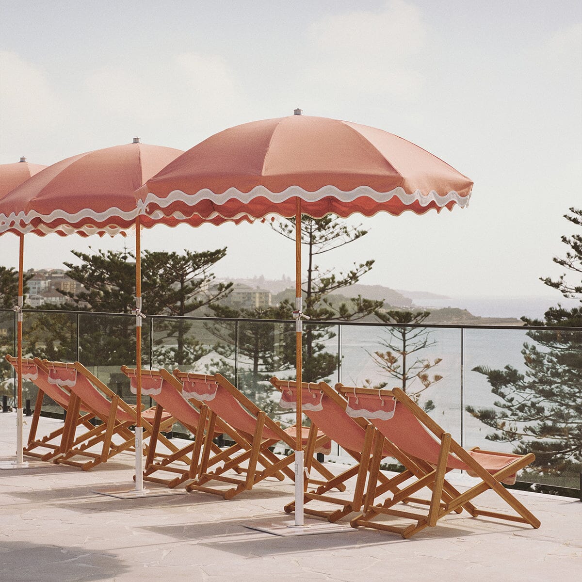 The Premium Beach Umbrella - Coco Republic - Coral Natural Premium Beach Umbrella Business & Pleasure Co.