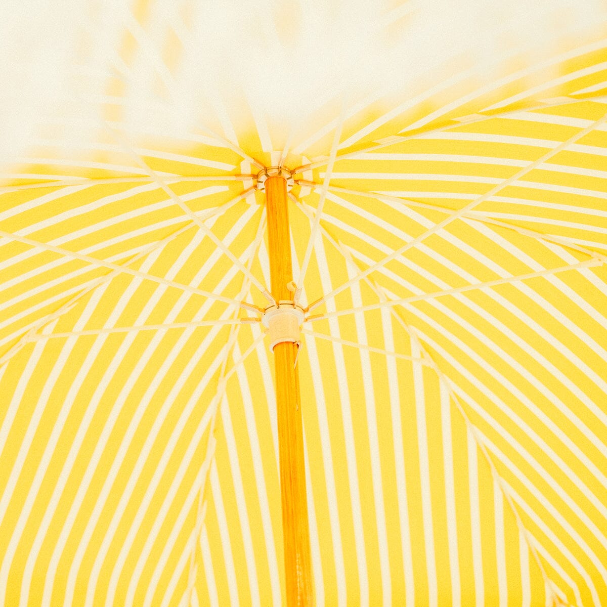 The Premium Beach Umbrella - Monaco Mimosa Stripe Premium Beach Umbrella Business & Pleasure Co