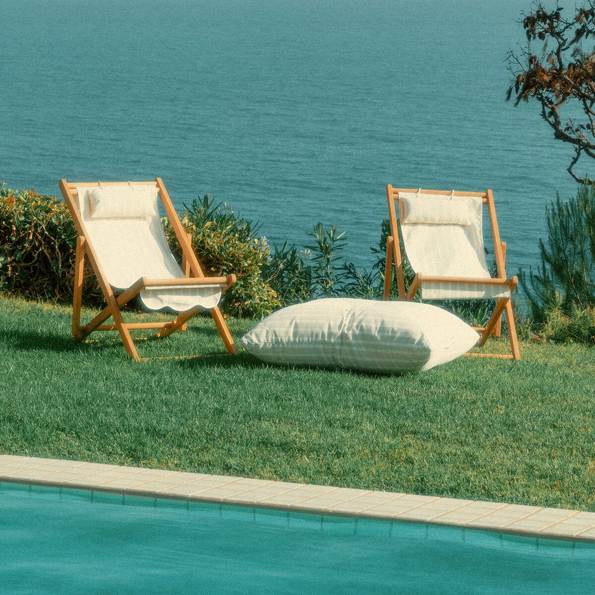 The Sling Chair - Monaco Natural Stripe Sling Chair Business & Pleasure Co.