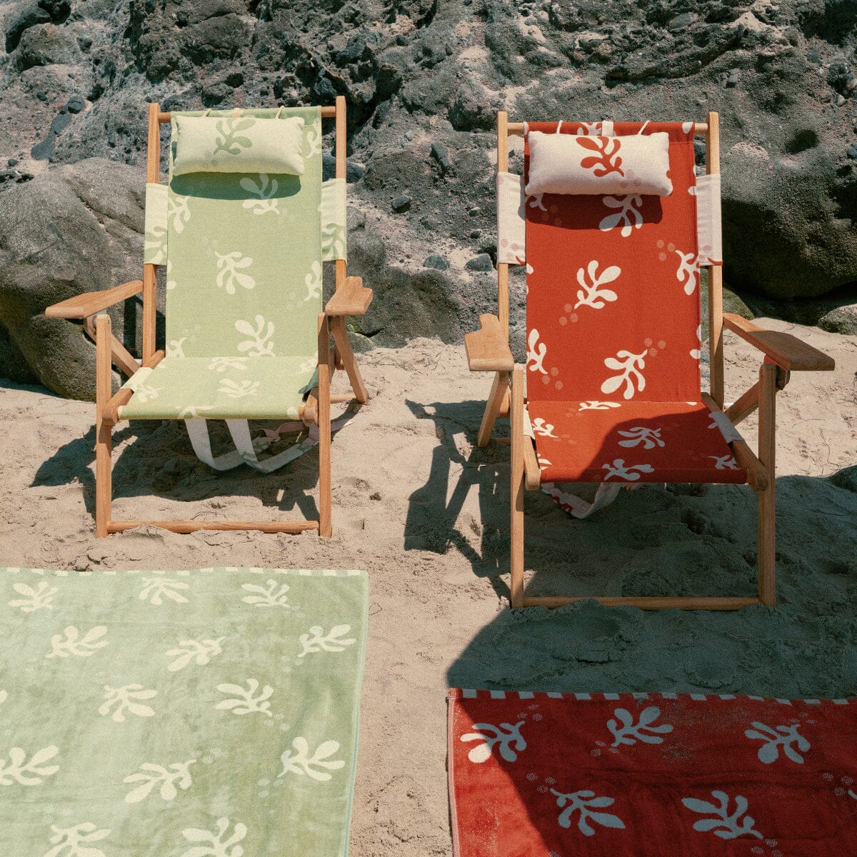 The Tommy Chair - Teak Natural - Benoît Jade Green Jacquard Tommy Chair Business & Pleasure Co.