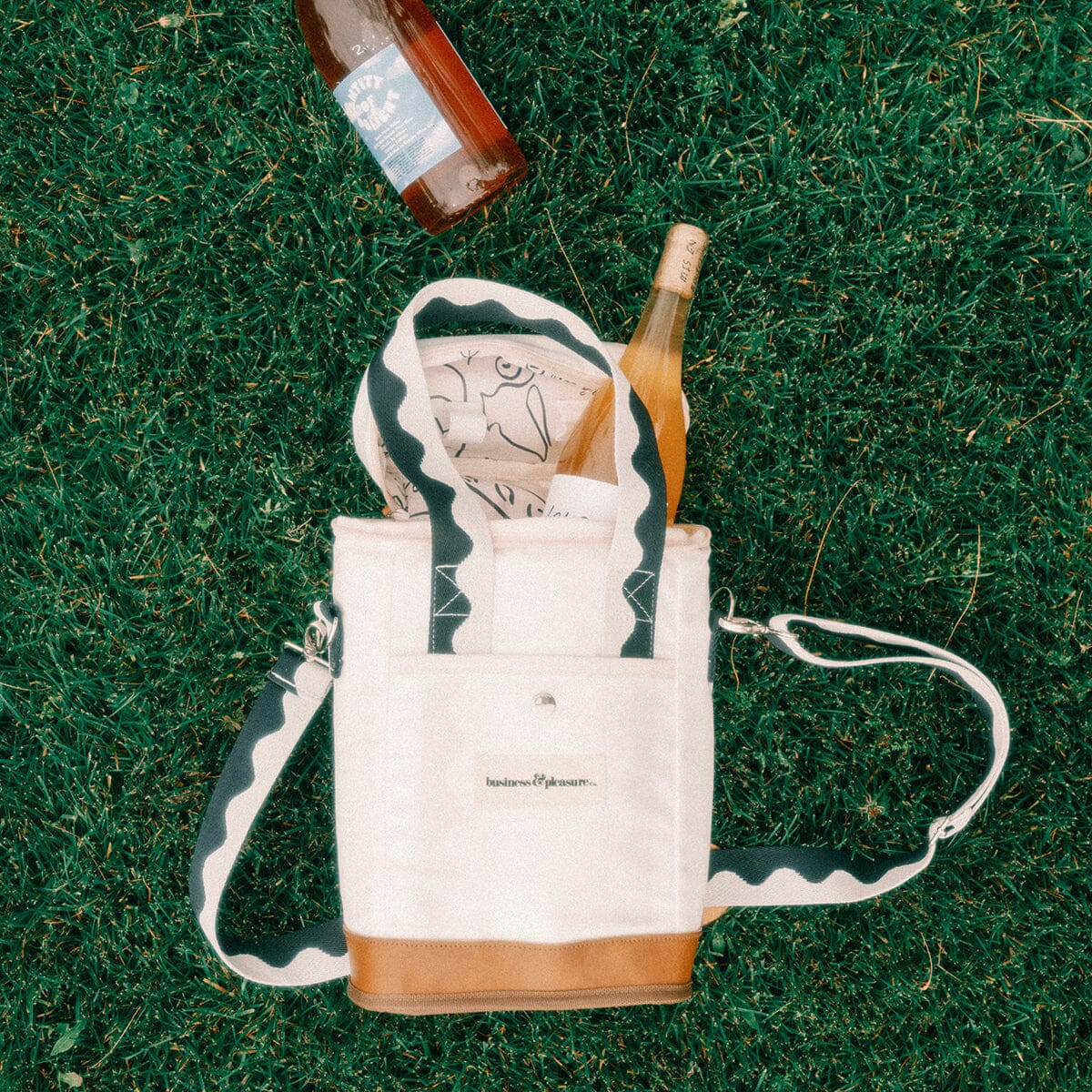 The Wine Cooler Tote Bag - Rivie White Wine Cooler Tote Bag Business & Pleasure Co