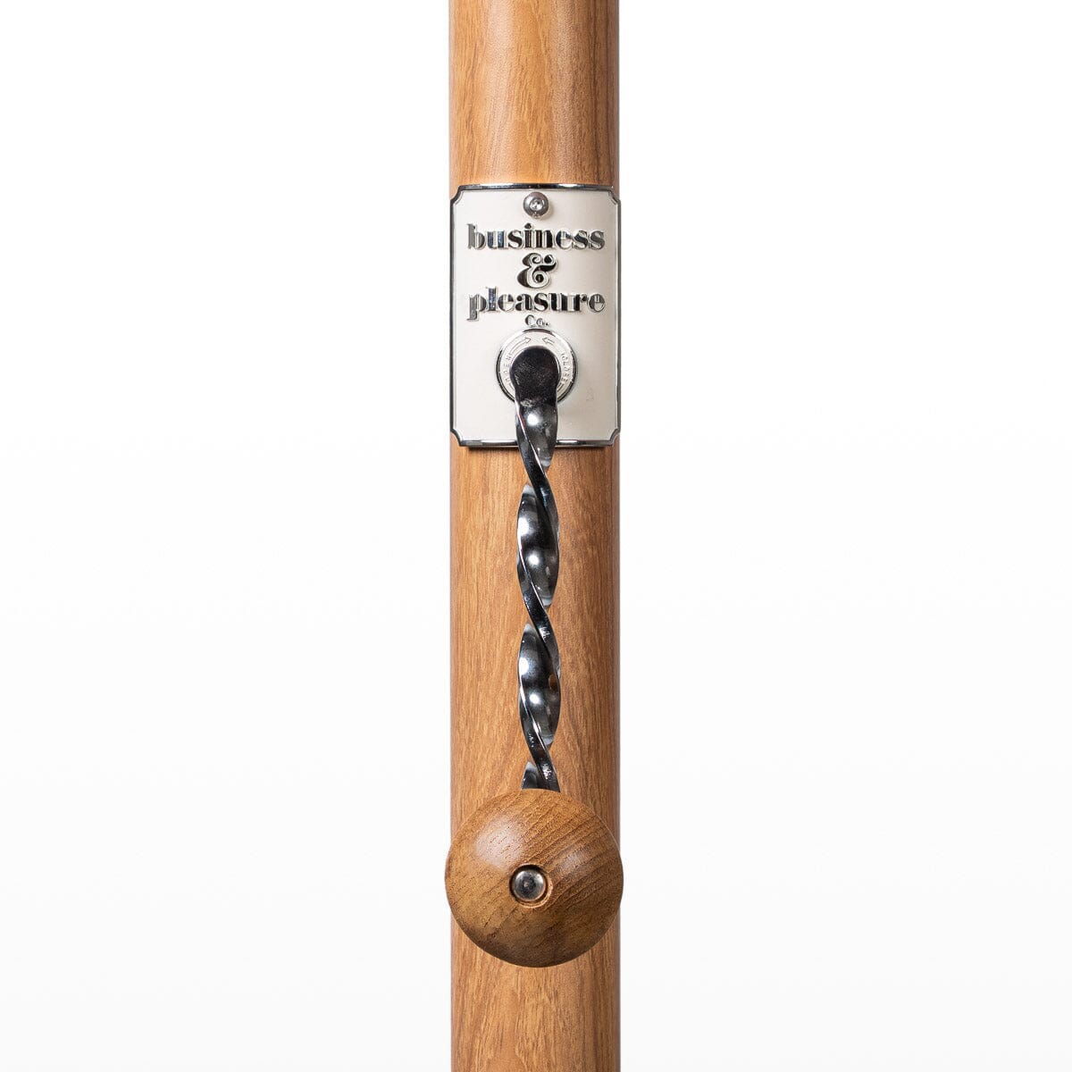 The Resort Market Umbrella - Terry Terracotta Stripe | Transfer Teak Frame Resort Market Bundle Business & Pleasure Co.