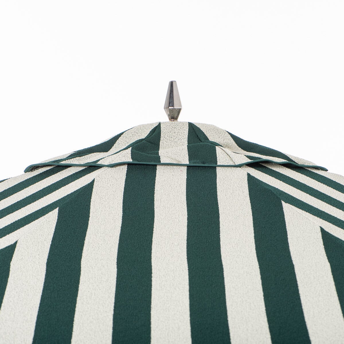 The Resort Market Umbrella in Terry Green Stripe | Transfer Teak Frame Resort Market Bundle Business & Pleasure Co.