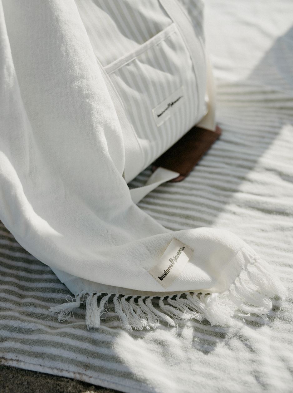 The Beach Towel - Antique White Beach Towel Business & Pleasure Co