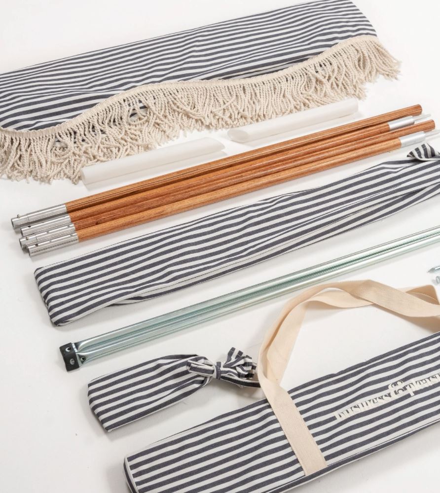 The Premium Beach Tent - Lauren's Navy Stripe Premium Beach Tent Business & Pleasure Co