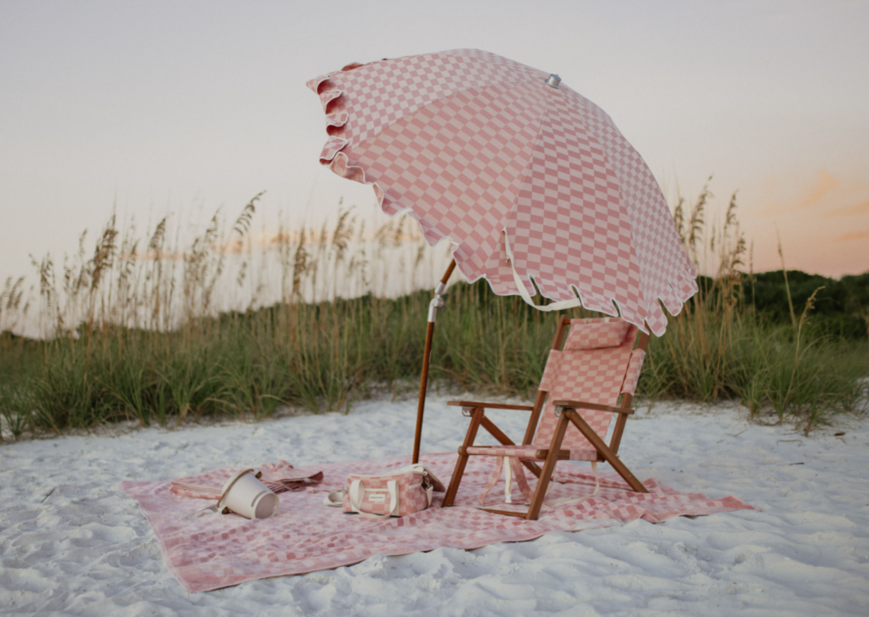 Business & pleasure Solid Vintage Inspired Beach Blanket