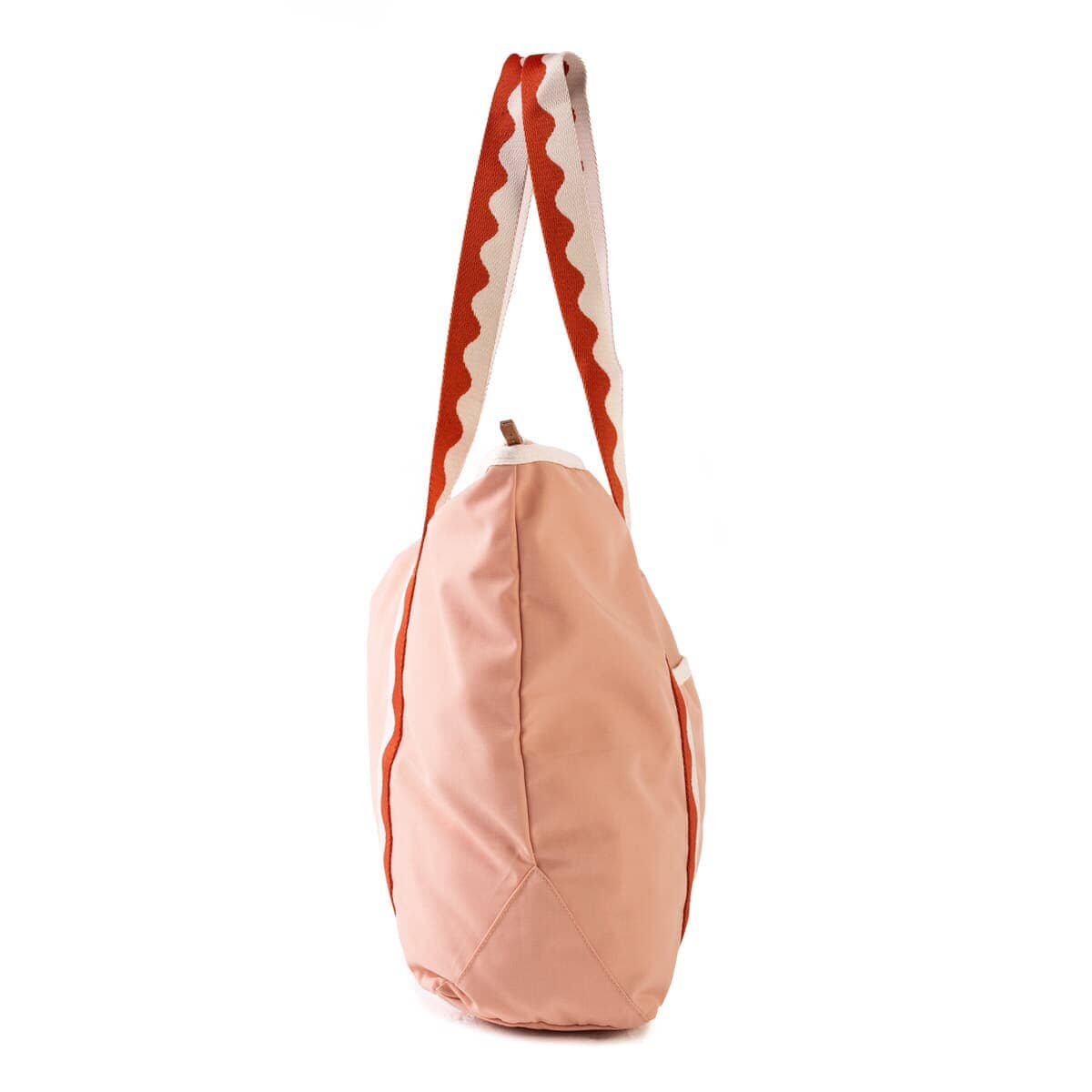 Studio image of the riviera pink beach bag