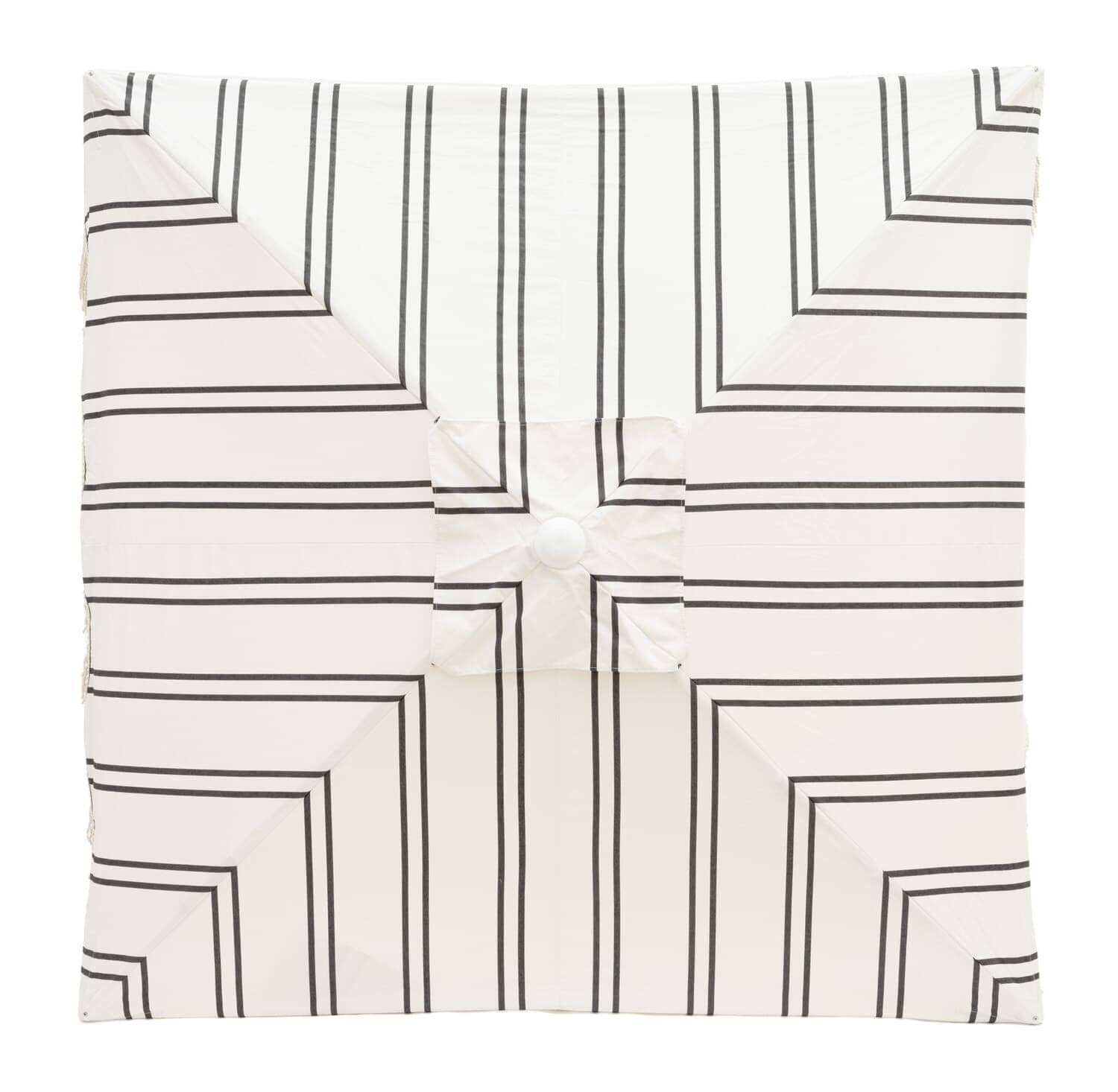 Studio image of black two stripe cabana